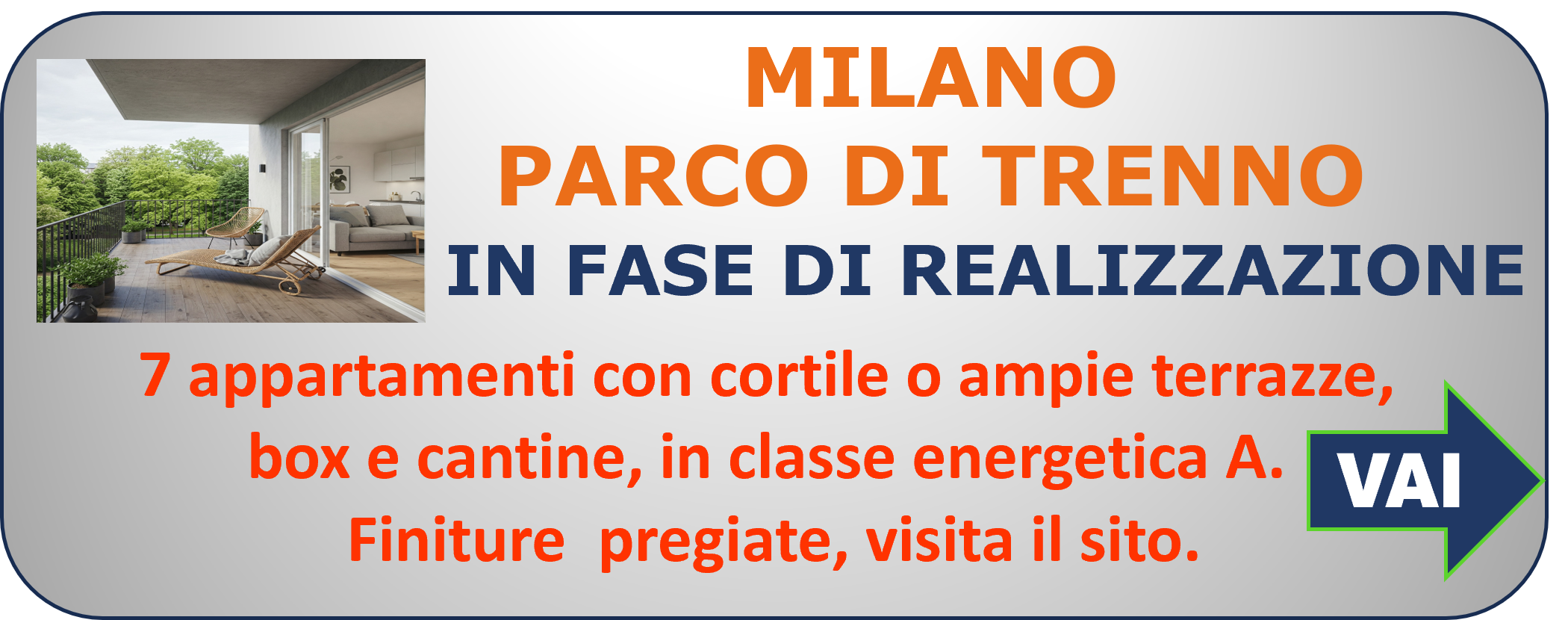Milano Trenno nuovi appartamenti con terrazzo